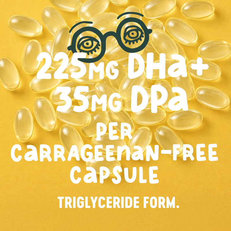 Freshfield Vegan Omega 3, Algae (Algal) Oil, Fish Oil Free Company, Third Party Tested, Carrageenan Free, DHA Supplement w/DPA, Plant Based Omega. Supports Heart, Brain, Joint Health. Lemon Scent Daily DHA 180 Count (Pack of 1)