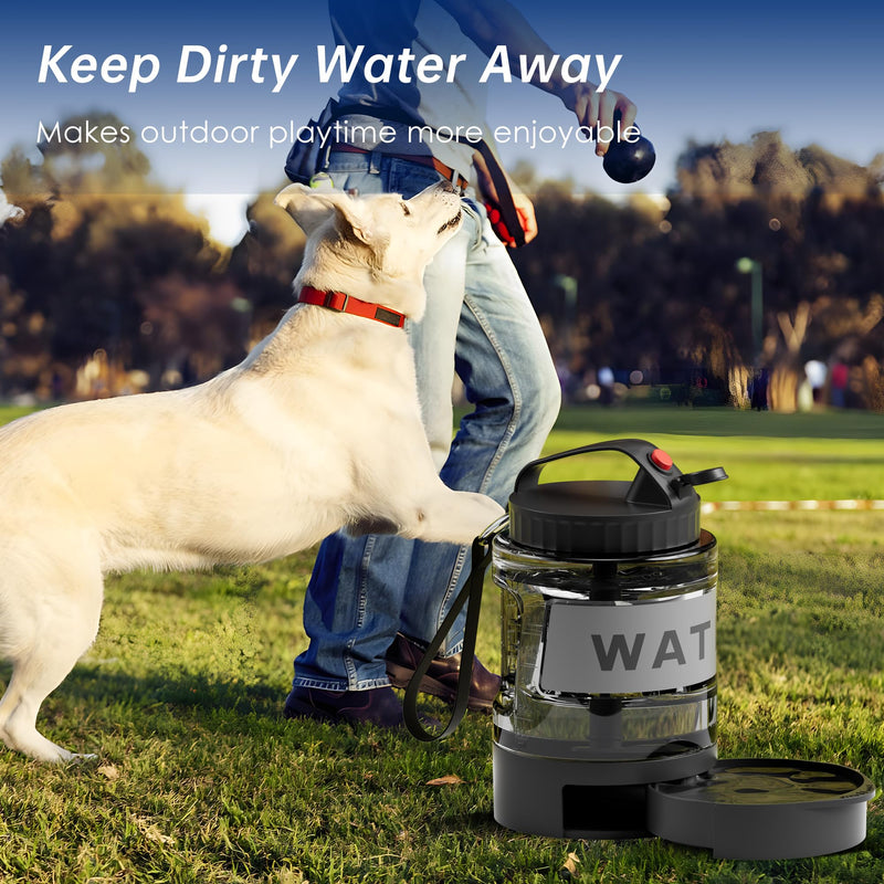 Dog Water Dispenser,77oz Dog Travel Water Bottle, Portable Large Dog Water Bowl Dispenser with Pull-Out Water Bowl for Walking Hiking Camping,Pet Water for Outdoor,BPA Free -BLACK Large Capacity - BeesActive Australia