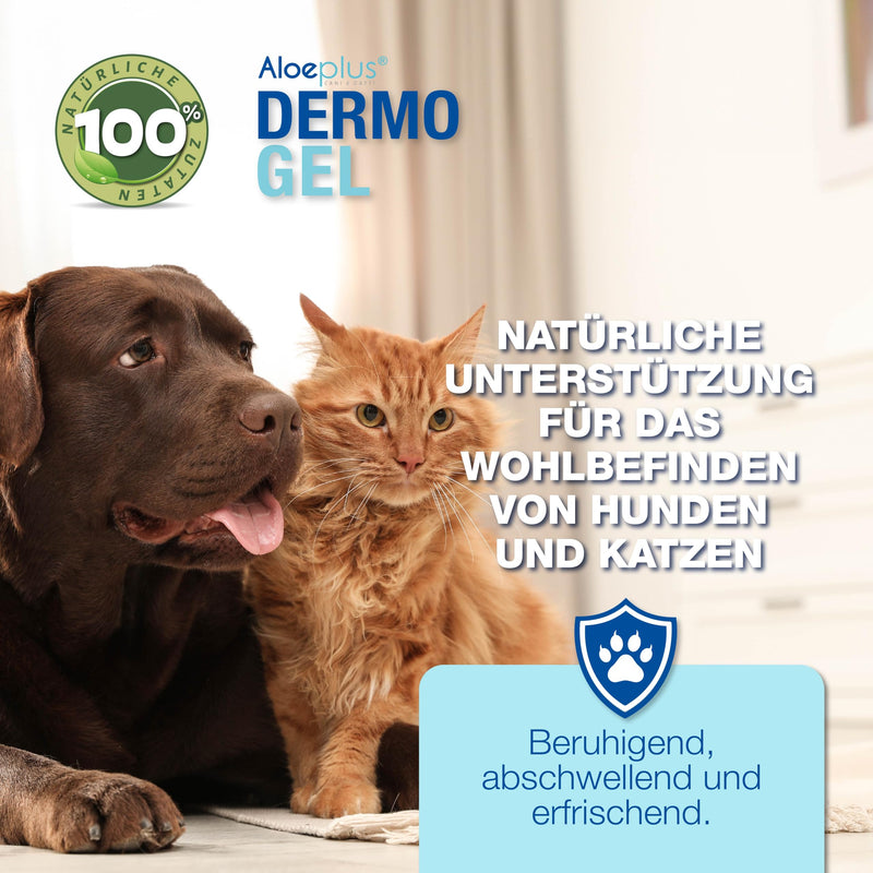 ALOEPLUS Dog Dermo Gel 200ml - Soothing and decongestant for sensitive skin, with Aloe Arborescens ORGANIC against itching, irritation, insect bites and pain, 100% natural ingredients - BeesActive Australia