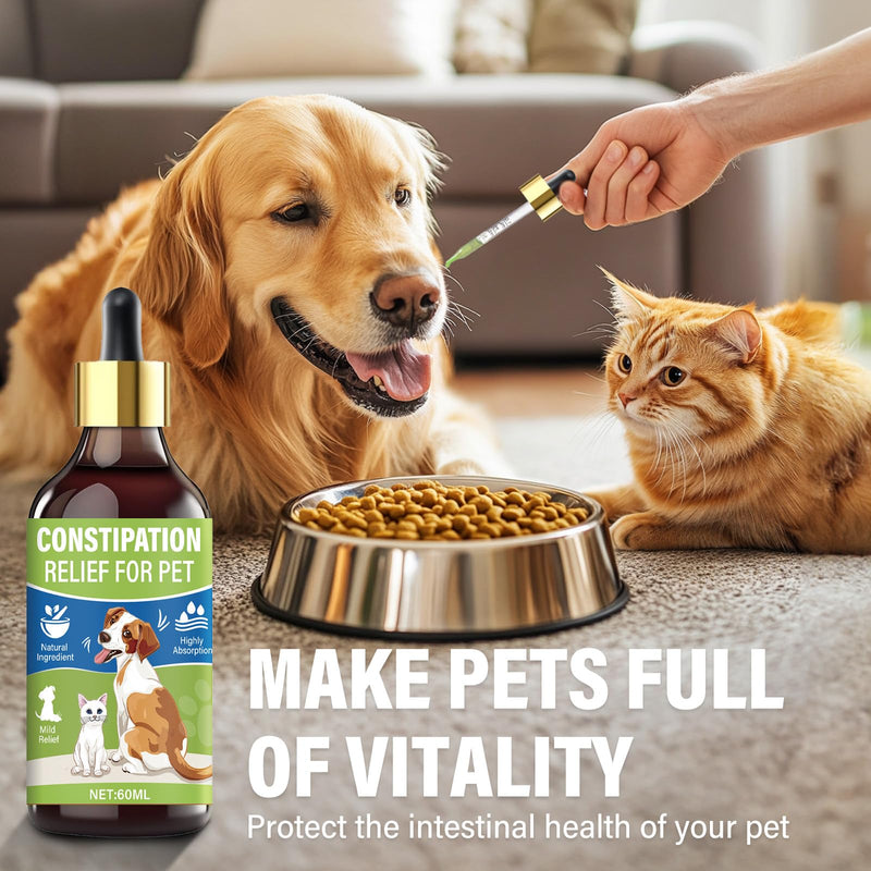 Cat Constipation Relief,Constipation Relief for Dogs & Cats - Cat Laxative - Cat Stool Softeners for Digestive Health - 100% Natural Gentle Supplement - 60ml - BeesActive Australia