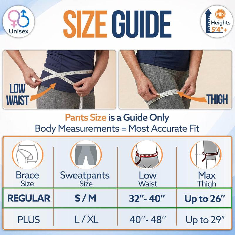 5 in 1 Hip Brace for Women Men Sciatica Pain Relief Devices - Adjustable Groin, Hip Flexor Compression Wrap for Comfortable Thigh, Hamstring & Sciatic Nerve Support, Improved Mobility & Recovery REGULAR LEFT LEG
