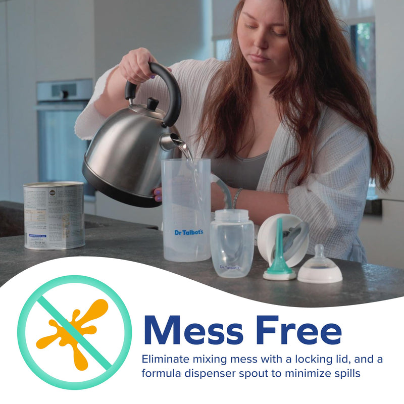 Dr. Talbot's Baby Formula Mixer and Breast Milk Storage Pitcher - Spill-Free, Clump-Free Formula Mixing Bottle - 32 oz - Baby Essential for New Parents Formula Pitcher