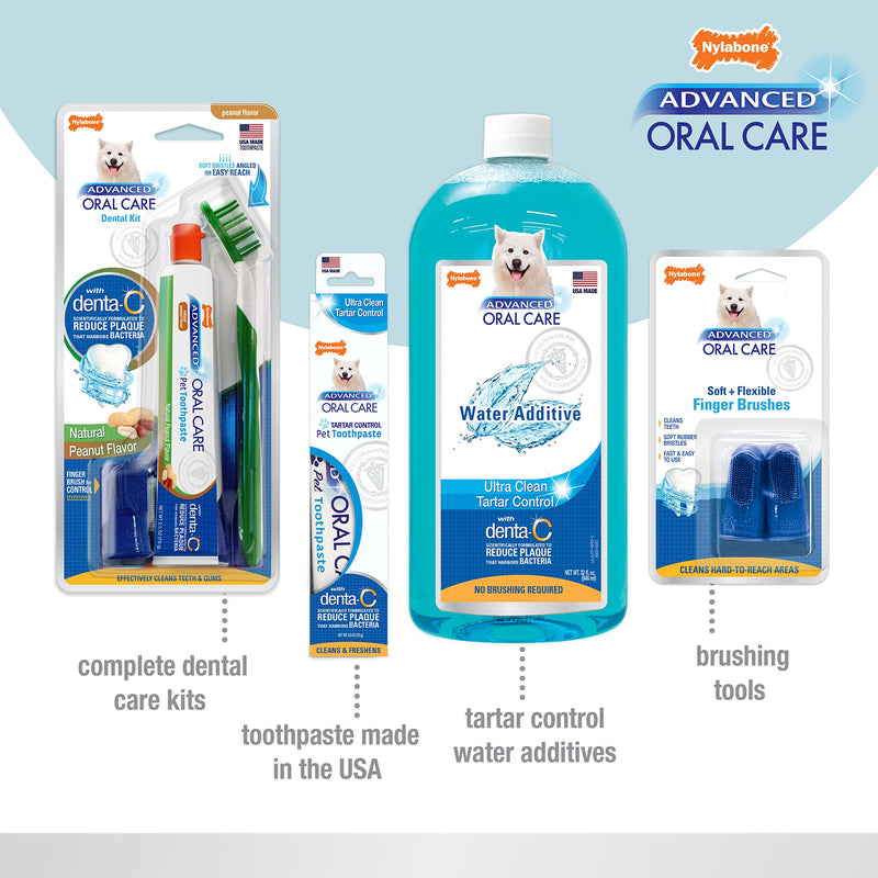 Nylabone Advanced Oral Care Dog Water Additive for Dental Care - Liquid Tartar Remover - Dog Breath Freshener & Teeth-Cleaning Liquid (16 oz.) 16 oz. (Pack of 1) - BeesActive Australia