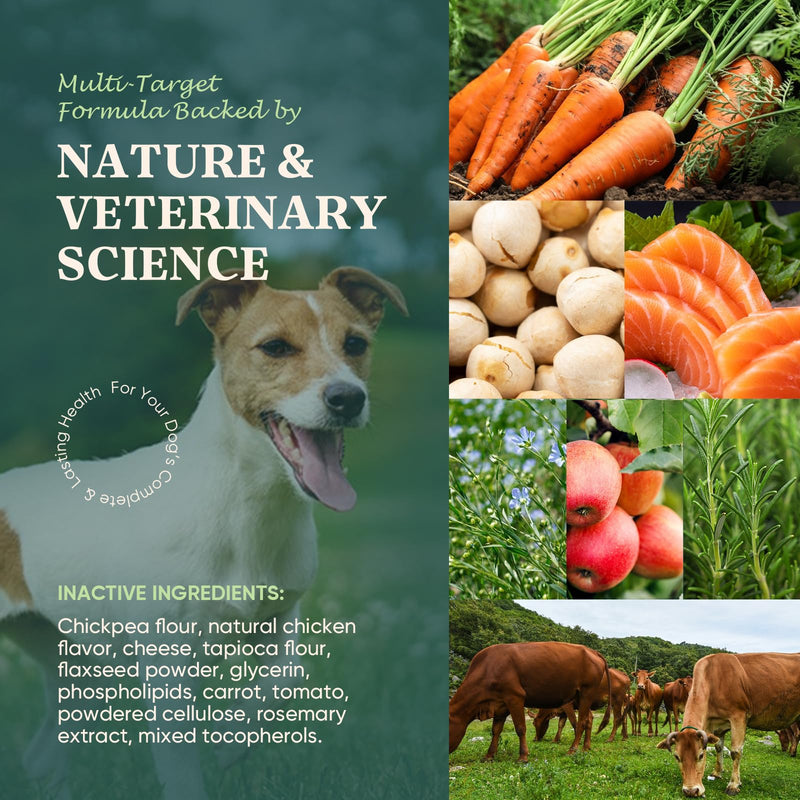 Dog Allergy Chews Omega 3 is Human,Itch Relief Multivitamin Medicine for Dogs Itching Skin Relief and Aller Immune Pet Allergy Dog Anti Itch Chews Coat Licking Supplements Pills Meds Medicine for Dogs Chicken