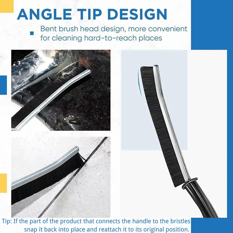3Pcs Crevice Cleaning Brush Hard Bristle Crevice Cleaning Brush New Multifunctional Corners Cleaning Brush Tool Thin Gap Brush Grout Cleaner Brush Bathroom Kitchens Black1 - BeesActive Australia
