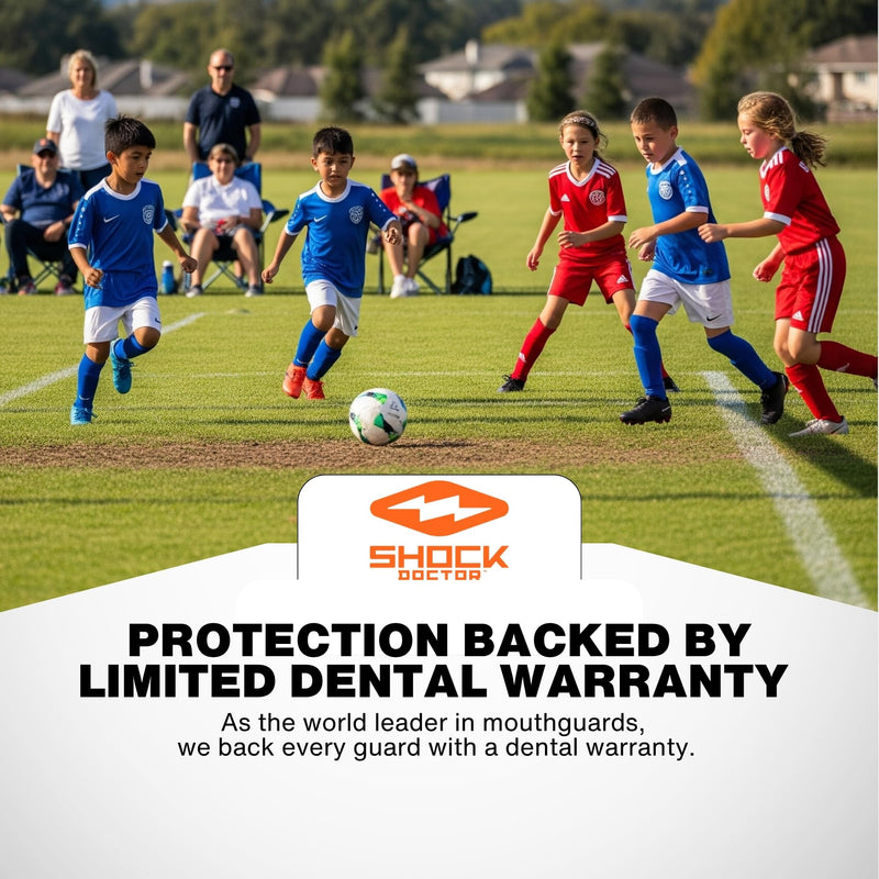 Insta-Fit Youth Mouthguard – Convertible Sports Mouthpiece, Comfortable Fit, Ideal for All Sports Trnblk/Clr