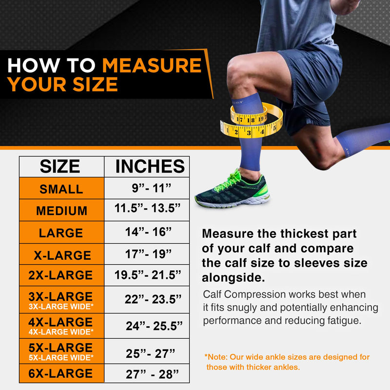 Doc Miller Compression Calf Sleeve for Men & Women, Premium Medical Grade, 15-20mmHg Graduated Support for Running, Calf Tear, Shin Splints, Knee High, Calf Sleeves, 1 Pair Blue Small - BeesActive Australia