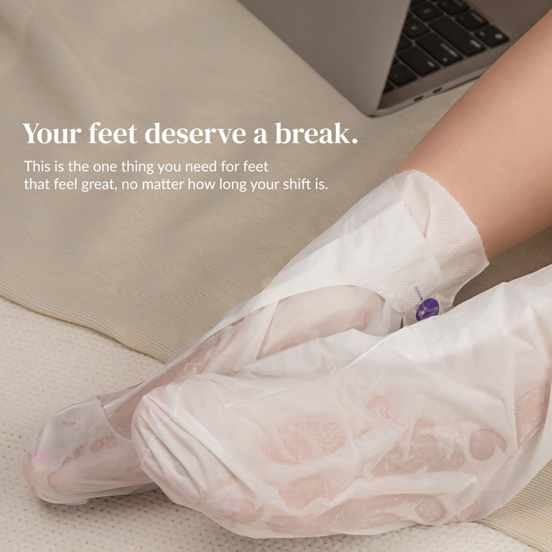 Epielle Hydrating Foot Mask 6 Pairs, Relieve and Soften with Shea Butter & Jojoba Oil, Deep Moisturizing Socks for Dry, Cracked Feet, Self Care Gifts for Women, Spa Kit, Easter Basket Stuffers Hydrating Socks - BeesActive Australia