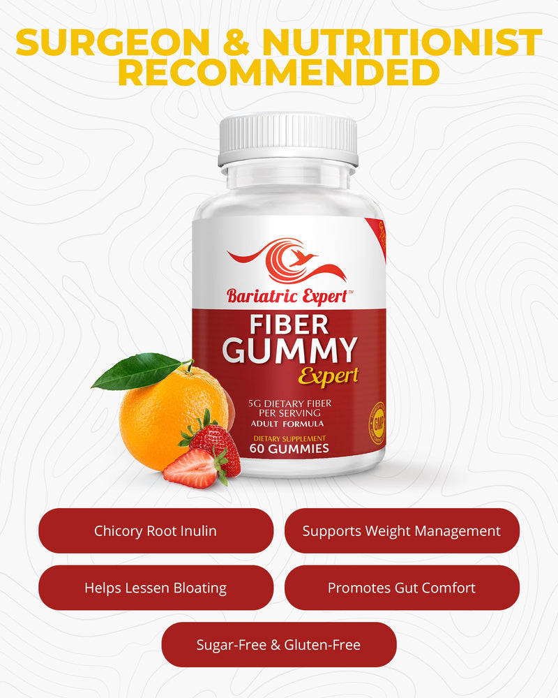 Bariatric Expert Fiber Vitamin – Fast-Melting Dietary Supplement for Adults Post Bariatric Surgery, 60 Count