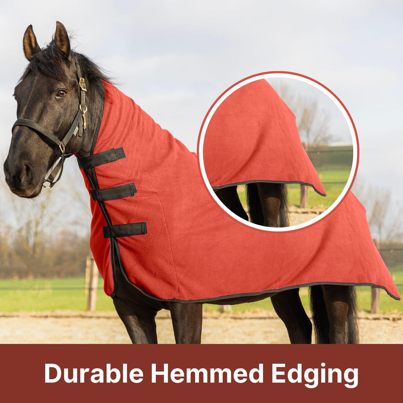 RESISTANCE Long Lasting & Warm Soft Fleece Contour Cooler for Horse (Small (62"-66"), Red) Small (62"-66") - BeesActive Australia