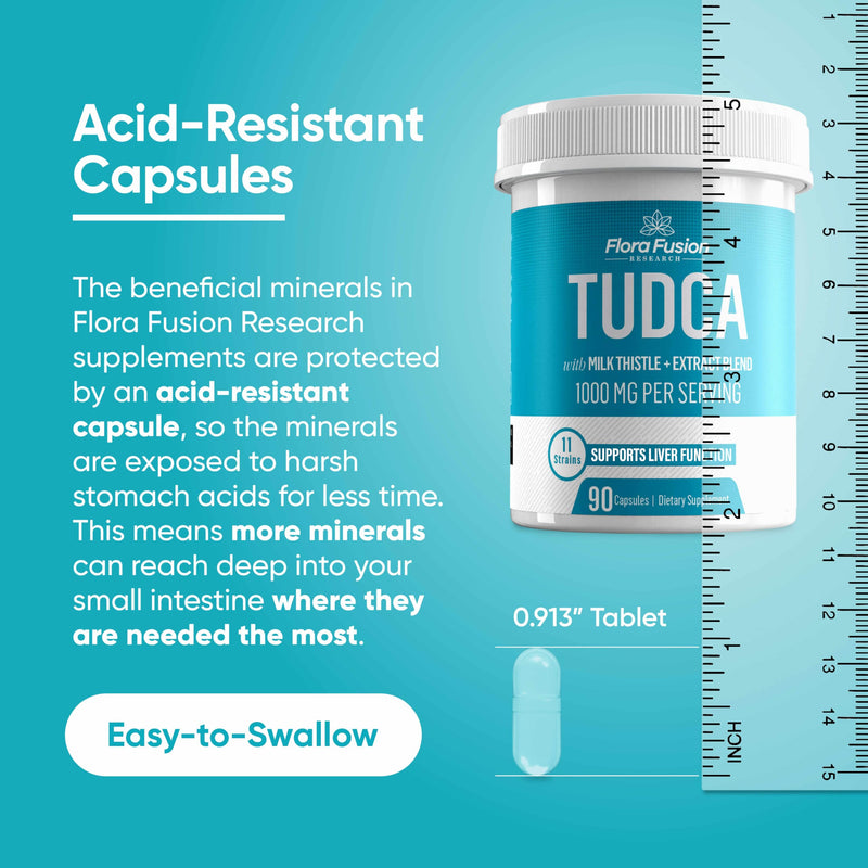 Flora Fusion Dr. Miller's TUDCA with Milk Thistle Extract, 1000mg per Serving, Liver and Gallbladder Cleanse Supplement, Supports Liver Function, 90 Capsules (45-Day Supply)