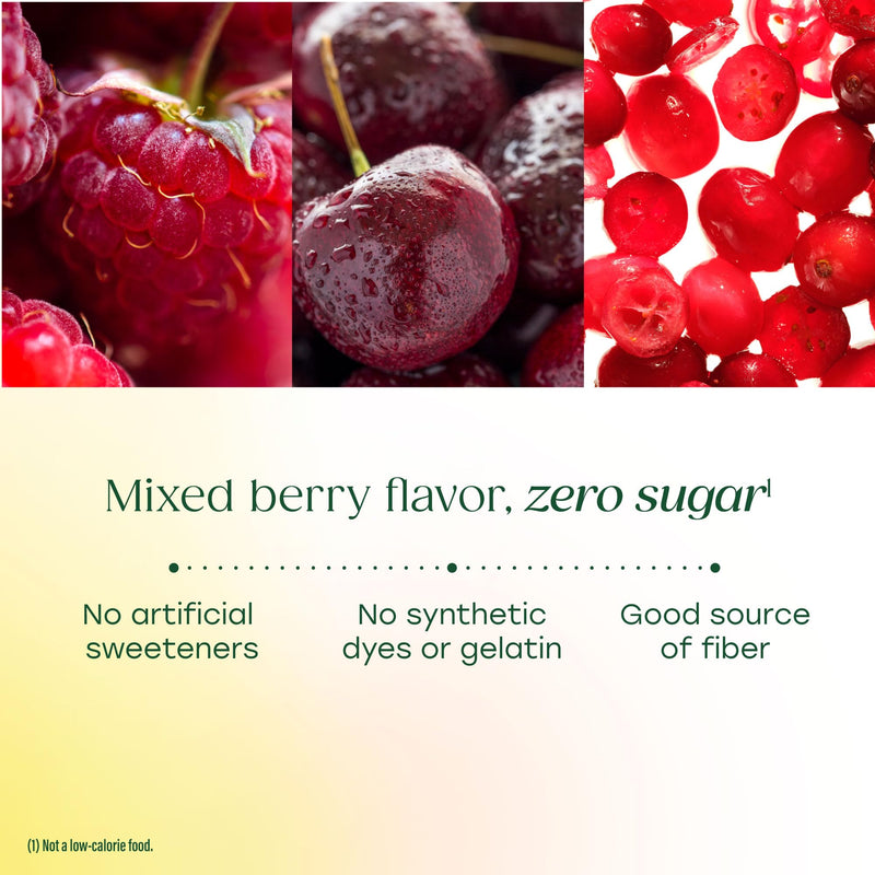 MegaFood Zero Sugar Womens Probiotic Prebiotic Gummies, Berry, 60 Gummies | Prebiotics and Probiotics for Women, Vitamin C and Cranberry, Supports Immune, Vaginal and Gut Health, Vegan, 30 Servings