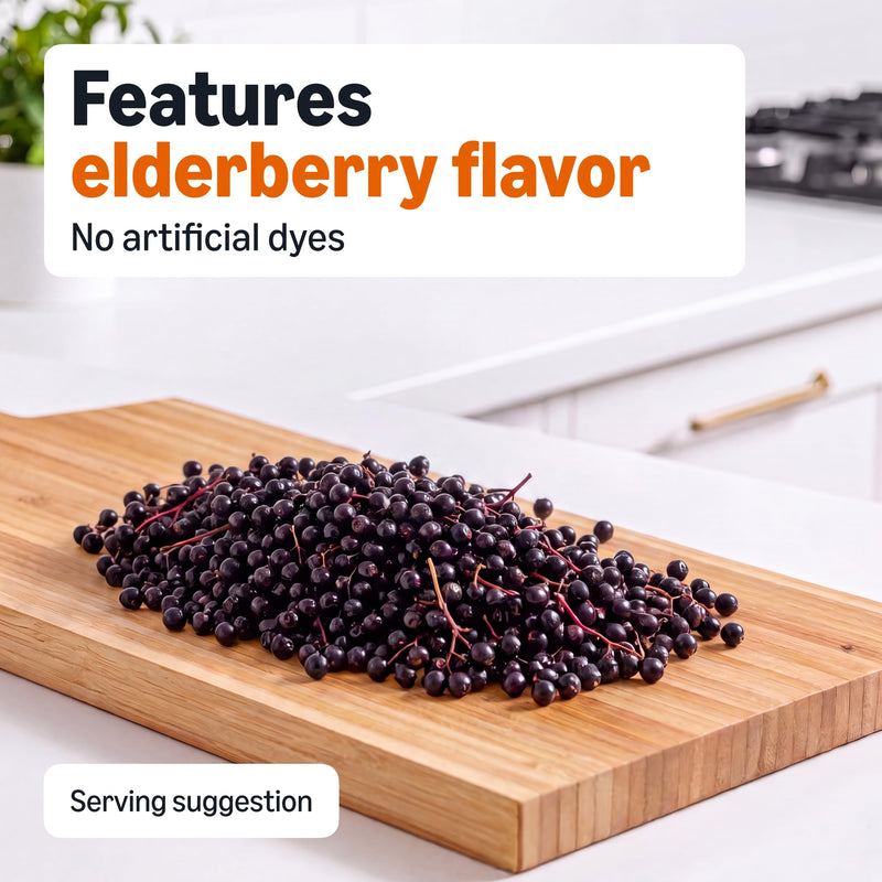 Amazon Basics Immune Plus Elderberry Gummy, 60 Count