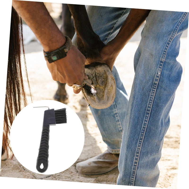 hoof pick with brush and scraper soft grip hoof pick horse brush Horse hook hoof brush Horse soft Grooming Tools Horse Stuff Horse Hoof Pick Brush toy goat to weave cleaning brush - BeesActive Australia
