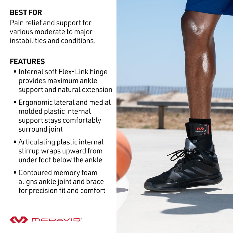 McDavid Ankle Brace Sprain Prevention/ Recovery. Bio-Logix Therapy Support, Competition Grade. Perfect for Basketball, Volleyball, Football, Soccer and More M-L Left - BeesActive Australia