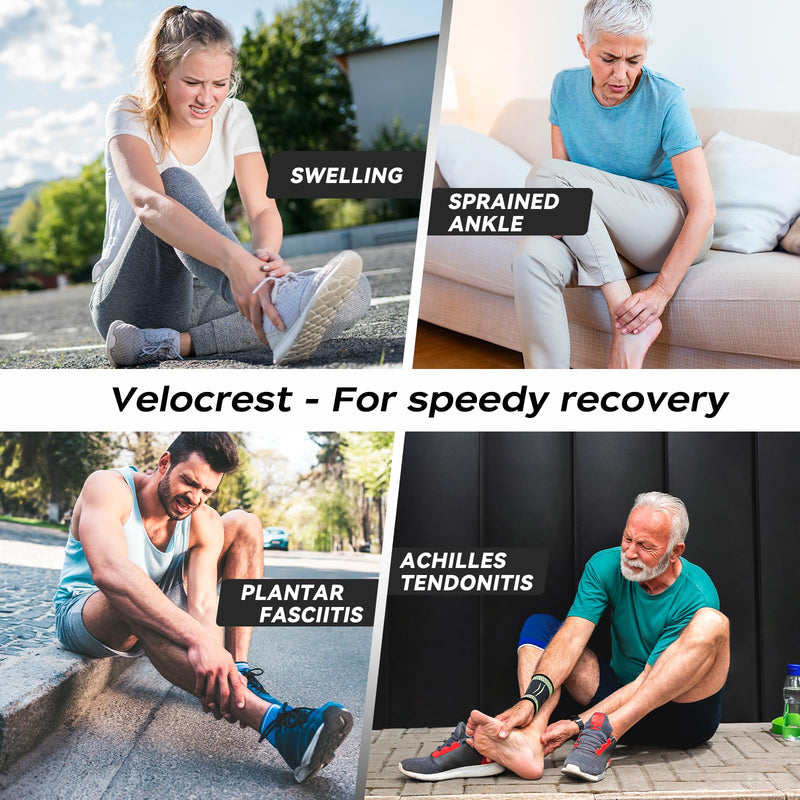 Unisex Ankle Brace with Compression Support Sleeve – Pain Relief for Sprains, Swelling, and Arthritis – Perfect for Athletes, Runners, Hikers, and Everyday Support. Medium Black - BeesActive Australia