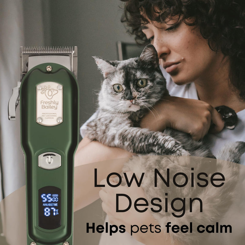 Cat Clippers for Matted Hair - Matted Cat Fur Remover - Low Noise Grooming Trimmer & Shaver | Pet Clippers for Long Hair Cats | Professional Pet Shaver with Detachable Guards - BeesActive Australia