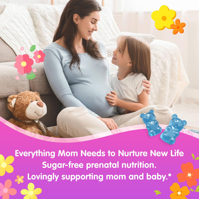 Prenatal Vitamins for Women Gummies + Methylfolate, DHA & Iron, Vegan,120Ct | w/ Omega-3, Organic Food Blend, Choline, Vitamin D3 B6 B12 - Multivitamin for Women Before, During & Post Pregnancy, 0g Sugar 60 Count (Pack of 2)