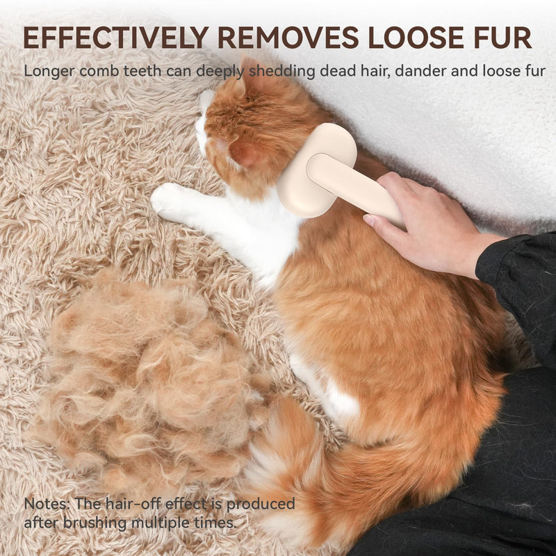 aumuca Cat Brush for Shedding, Cat Brushes for Indoor Cats, Cat Brush for Long or Short Haired Cats, Cat Hair Brush Cat Grooming Deshedding Brush for Dog Kitten Rabbit Massage Removes Loose Fur, Brown - BeesActive Australia