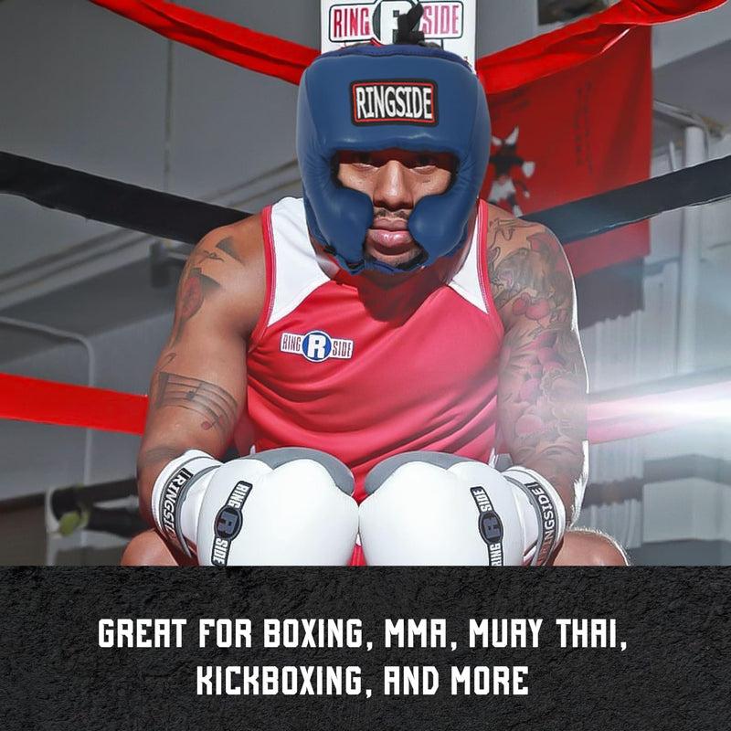 Ringside Competition-Like Boxing Headgear with Cheeks Red-White-Blue X-Large - BeesActive Australia