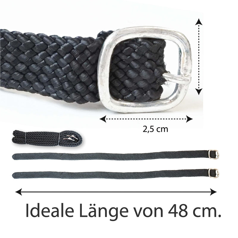 Pferdelinis spur straps in black, 2 pieces for spurs, replacement straps, size adjustable, perfect fixation of riding spurs - BeesActive Australia