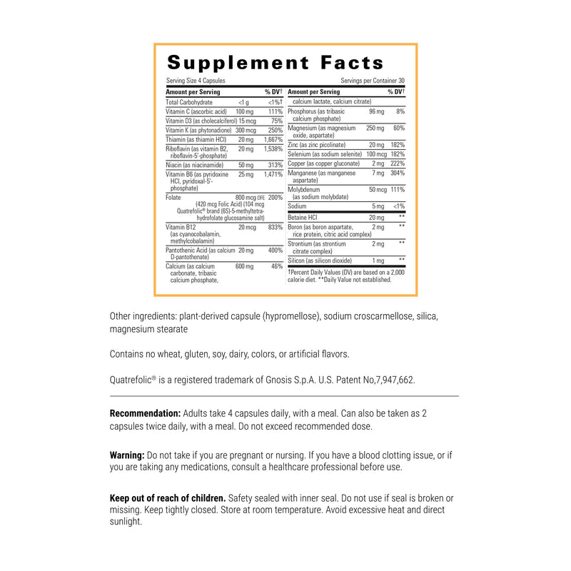 Integrative Therapeutics Osteoprime Forte - Calcium Supplement for Bone Health Support* - Nutritional Supplement for Musculoskeletal Support* - Dairy-Free & Gluten-Free - 120 Capsules (30 Servings) Standard Packaging