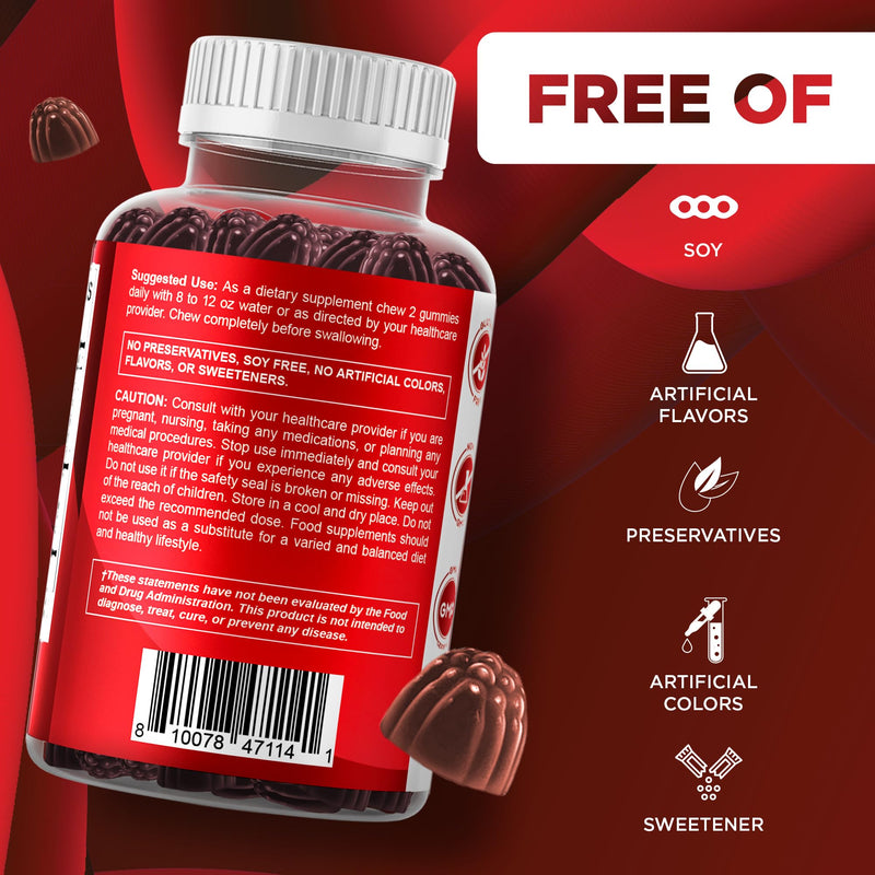 Vitamatic Cranberry + Probiotic Gummies with D-Mannose, 60 Gummies | 50:1 Extract, Supports Urinary Tract Health and Antioxidant*, Natural Cranberry Flavor, Non-GMO, Gluten Free 60 Count (Pack of 1)