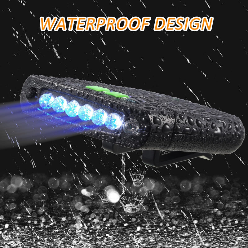 Mudder LED Clip on Cap Lights USB Rechargeable Cap Flashlight Clip Waterproof Ultra Bright Hat Flashlight Headlamp for Fishing Camping Hand Work Black 4