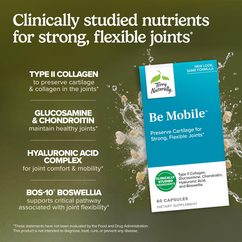 Terry Naturally Be Mobile - Joint Mobility & Comfort - 60 Count | Boswellia. Joint Comfort, Flexibility and Mobility Support. 60 capsules.