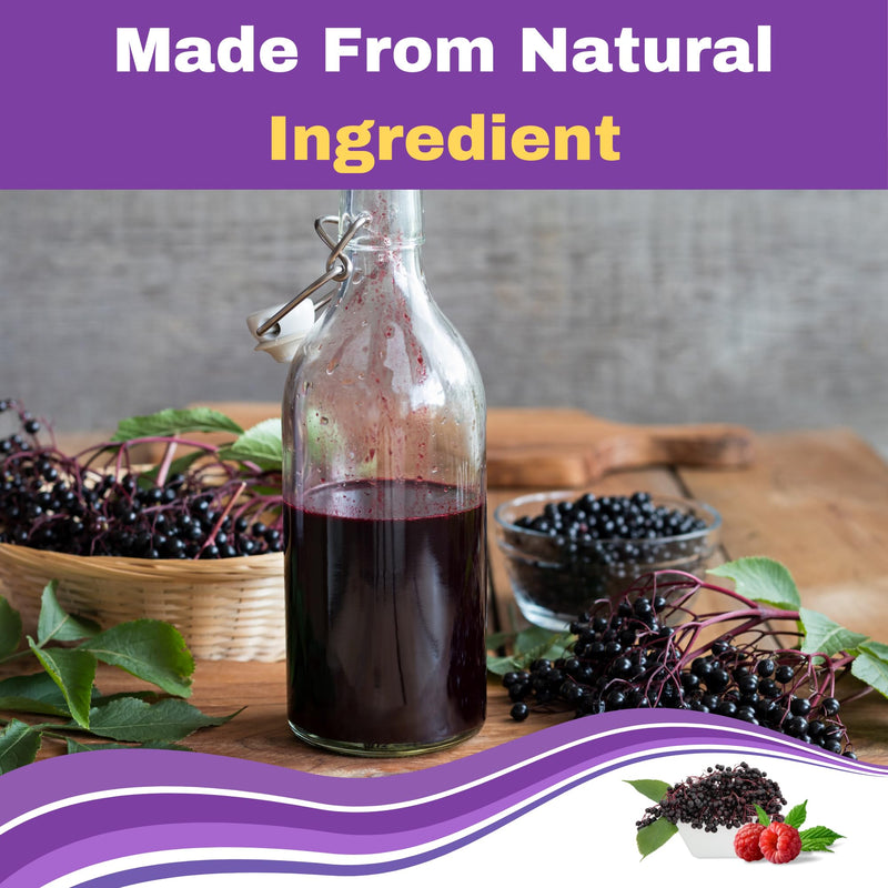 Greenfield Nutritions Halal Immune Support Elderberry Gummies for Adults - Supports Your Immune System Naturally with Halal Zinc and Vitamin C Gummy - 60 Delicious Mixed Berry Gummies Halal Vitamins