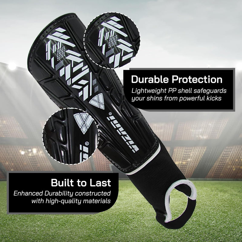 Soccer Football Shin Guards with Ankle Protection , Super Protective Flexible Low-Profile Adult,Youth, Junior Medium - BeesActive Australia