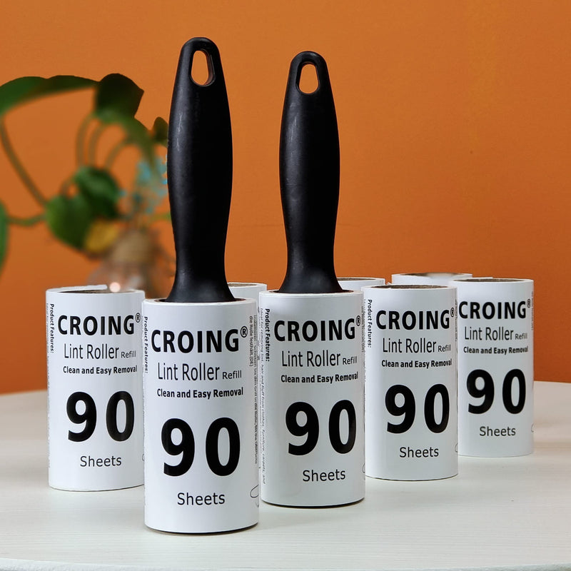 CROING 𝑭𝒖𝒔𝒔𝒆𝒍𝒓𝒐𝒍𝒍𝒆 (720 sheets) Extra sticky lint roller, lint roller animal hair Suitable for clothes, hair, cat hair, dog hair - BeesActive Australia