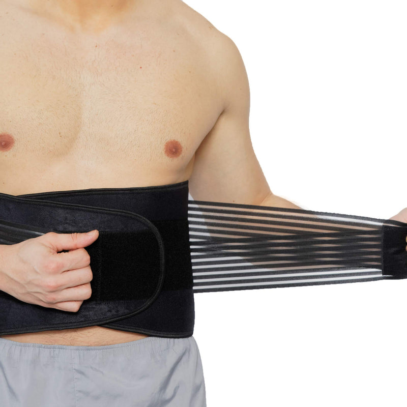 NeoTech Care Neoprene Back Brace for Men or Women - Adjustable & Breathable Lumbar Support Belt for Lower Back Pain (Black, Size M) Black - BeesActive Australia