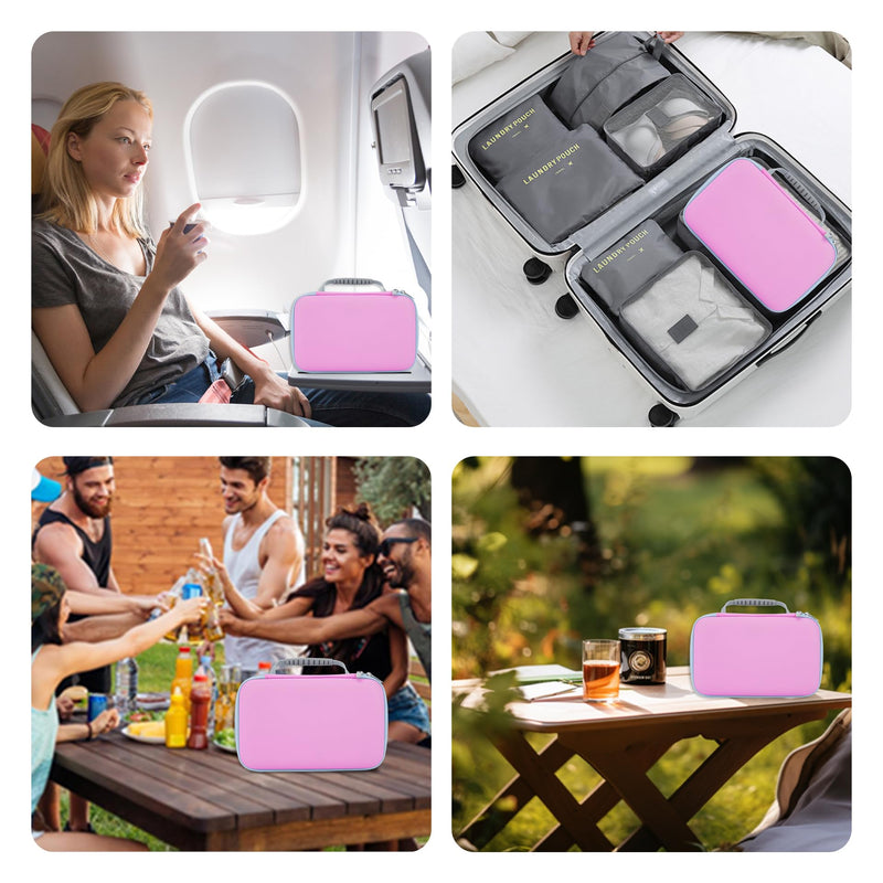 SMYV Water Flosser Travel Case, Portable Dental Oral Irrigator Travel Organizer, Hard Eva Storage Bag for Flosser, Electric Toothbrush, Toothpaset and Irrigator Accessories (Case Only) - Pink - BeesActive Australia