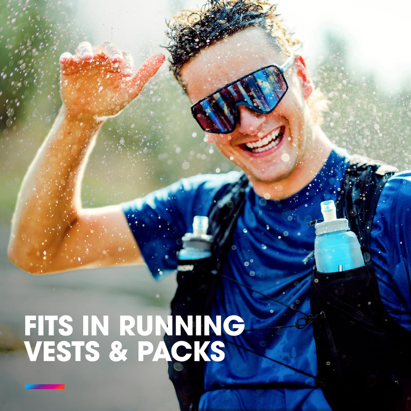 HydraPak UltraFlask+ 500ml - Filtered, Compressible Soft Flask Water Bottle for Hydration Vests and Running Packs with Integrated Water Filter (500ml / 17oz) - BeesActive Australia