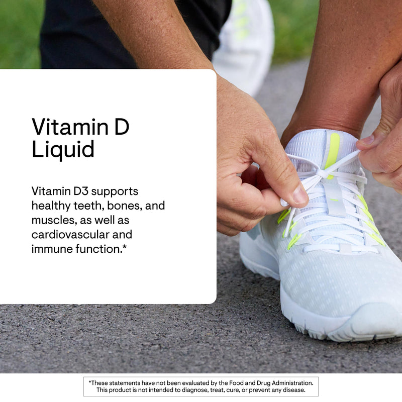 THORNE - Vitamin D Liquid - Vitamin D Supplement - Supports Healthy Bones and Muscles, Cardiovascular Health & Immune Function* - 1 Fl Oz (30 ml) - 600 Servings