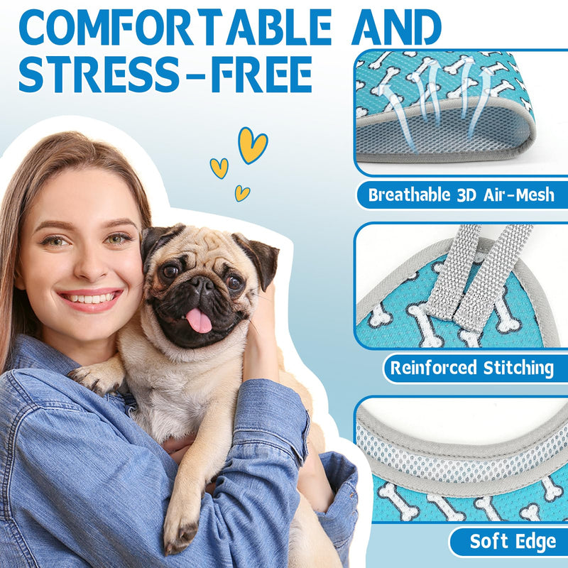 Supet Dog Grooming Hammock for Small Dogs Cat, Relaxation Pet Grooming Hammock Restraint for Nail Trimming (Coral Blue, S（ Legs Spacing：7-10.2" / Max W：15-35LBS）) S（ Legs Spacing：7-10.2" / Max W：15-35LBS） Coral blue - BeesActive Australia