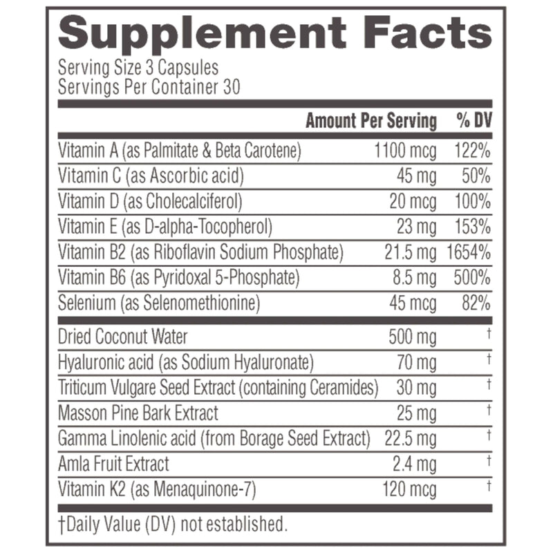 NeoCell Glow Matrix With Hyaluronic Acid Capsules, Essential Lubricant, Supports Tissue Hydration, Gluten Free, Unflavored, 90 Count, 1 Bottle