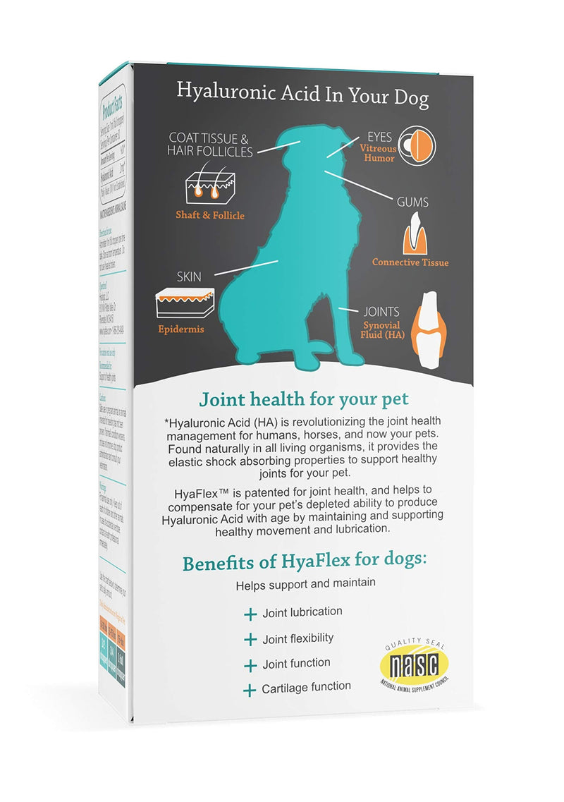 Dog Joint Supplement, Hyalogic Hyaluronic Acid Joint Supplement for Dogs, HyaFlex - 30-60 Day Supply, 1oz HA Canine Joint Support, Cartilage Supplement & Dog Coat Supplement, W/ No Fuss Liquid Dropper Standard Packaging - BeesActive Australia