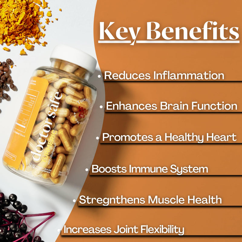 Turmeric Curcumin with Black Pepper Extract 1500mg - High Absorption Ultra Potent Turmeric Supplement with 95% Curcuminoids and BioPerine - Non GMO Curcumin Capsules for Joint Support - 120 Capsules 120 Count (Pack of 1)