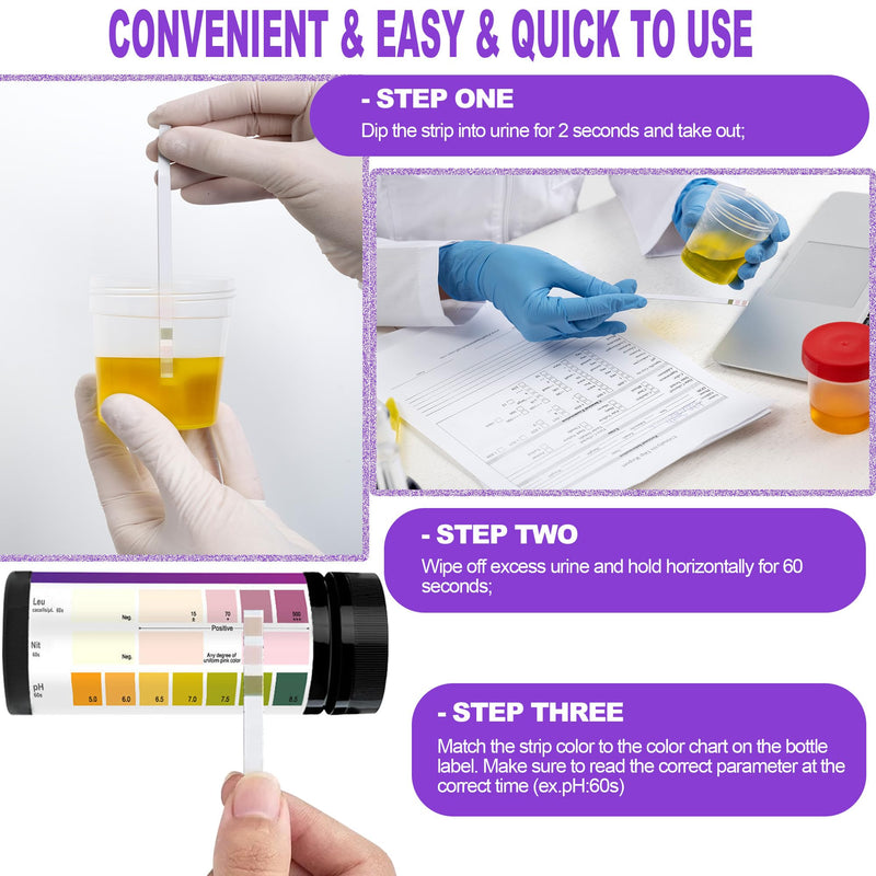 100ct UTI Test Strips for Women & Men - Easy to Use for Quick & Accurate Results, Urine Test Strips for at Home UTI & Bladder Test, Easy to Read Results | 100 Strips - BeesActive Australia