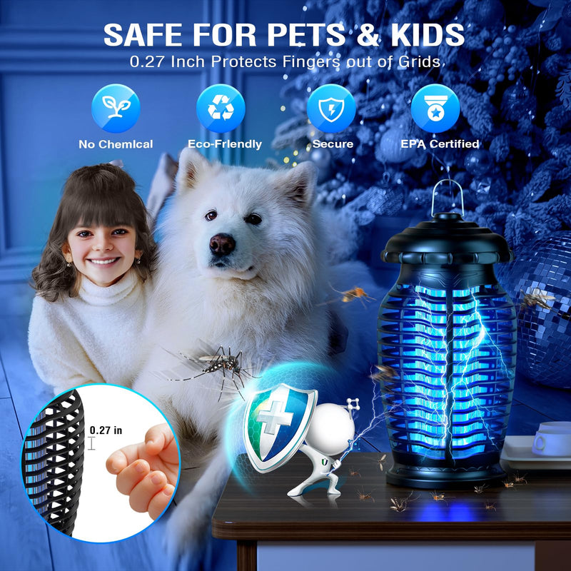Bug Zapper Indoor/Outdoor Electronic Mosquito Zapper Fly Traps Mosquito Repellent Killer for Home, Patio, Backyard Blue - BeesActive Australia