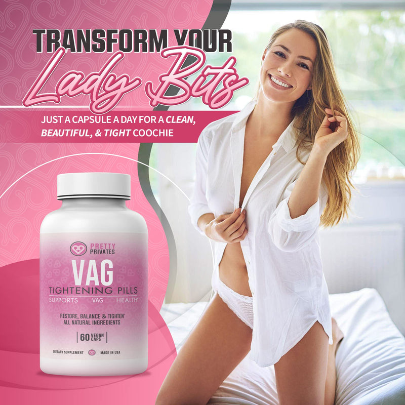 Pretty Privates Vaginal Tightening Pills - Tighten, Rejuvenate & Lubricate - All-Natural Vaginal Tightening & Holistic Intimate Health - Vegan & Gluten-Free - 60 ct - BeesActive Australia