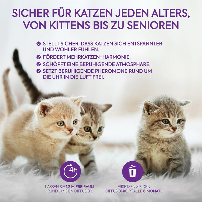 TopSum Pheromones Cat Diffuser Kit: Cat Pheromones Starter Set - Relaxation & Anti-Stress Agent for Cats - Cat Calming Diffuser Kit - Cat Anti-Stress Pheromones, 2 Pack (Purple) Purple - BeesActive Australia