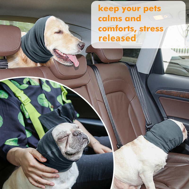 PUMYPOREITY Calming Dog Ears Cover, Dog Ear Muffs Noise Protection, Dog Ear Protection for Anxiety Relief, Dog Calming Hood, Dog Headband for Anxiety, Ear Muffs for Dogs and Cats,Green,S Small (Pack of 1) Moranti Green - BeesActive Australia