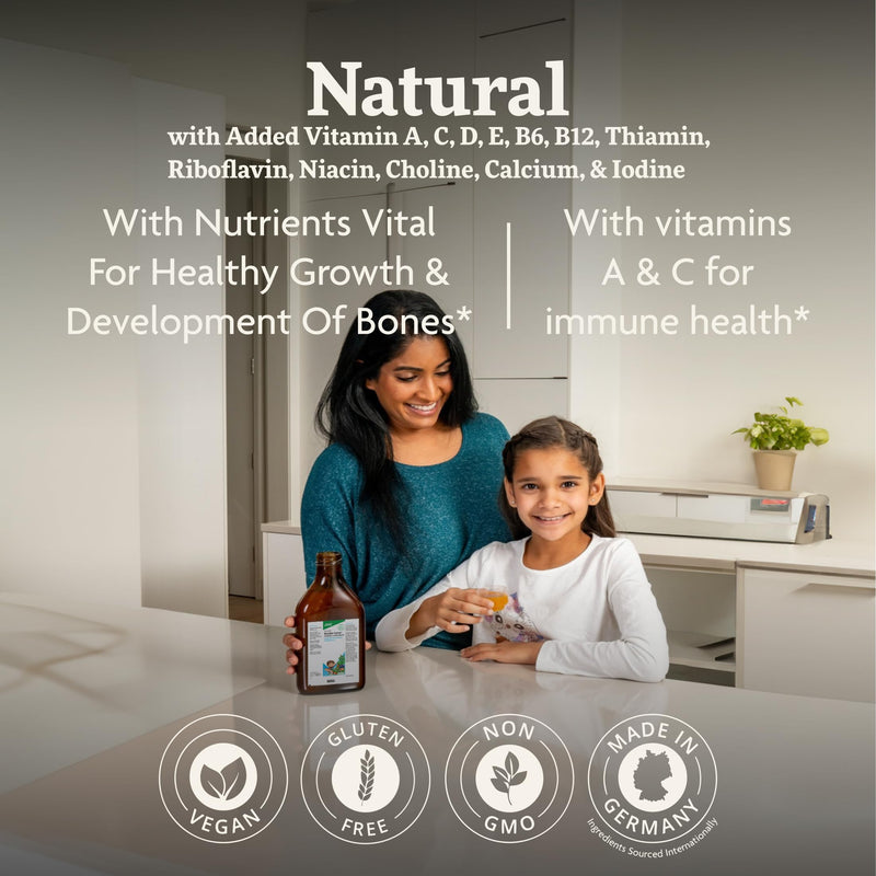 Floradix Kinder Love Children's Multivitamin, Herbal Supplement, 8.5 fl oz | Herbal Liquid Multivitamin for Kids with Vitamins A, C, D & E, Calcium & More, Vegetarian, Non-GMO & Gluten-Free 8.5 Fl Oz (Pack of 1)