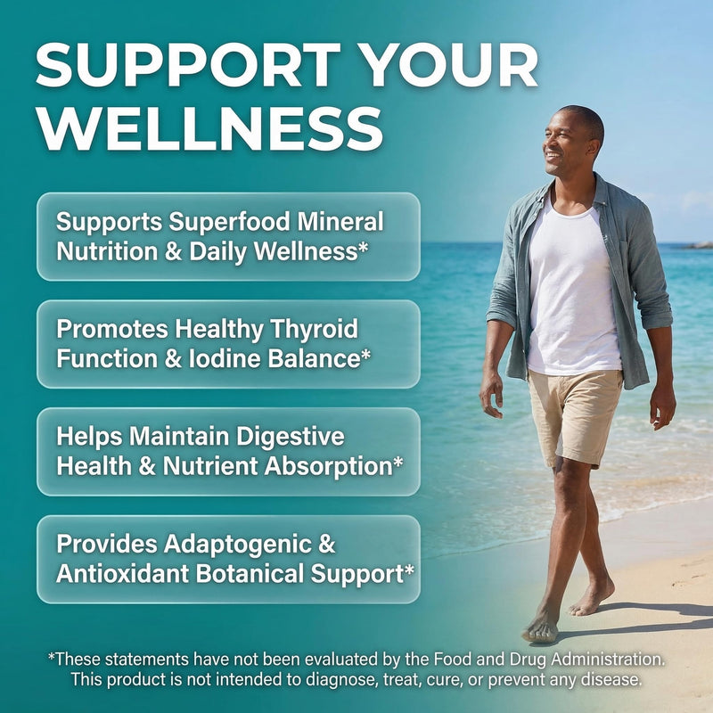 Clean Nutra Organic Sea Moss Capsules with Ashwagandha, Black Seed Oil, Burdock Root, Bladderwrack, Moringa, Chlorella, Spirulina, Turmeric, Elderberry, Amla � 90 Vegan Capsules � MiracleMin 1