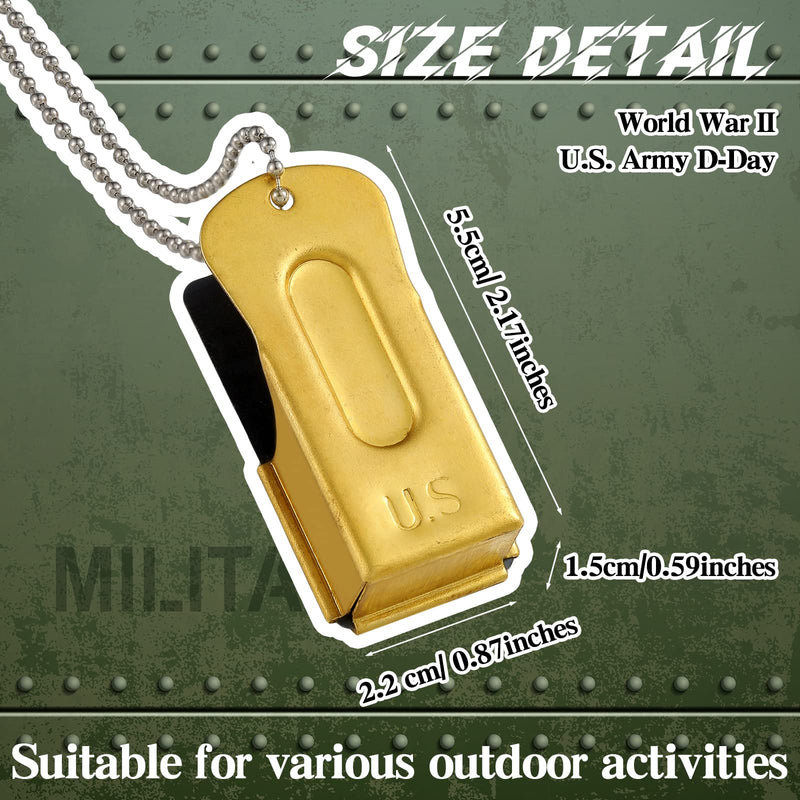 3 Pieces Dog Training Clicker Necklace Signaling Cricket Clicker Brass Pet Training Clicker for Puppy Dogs Cat(Gold) Gold - BeesActive Australia