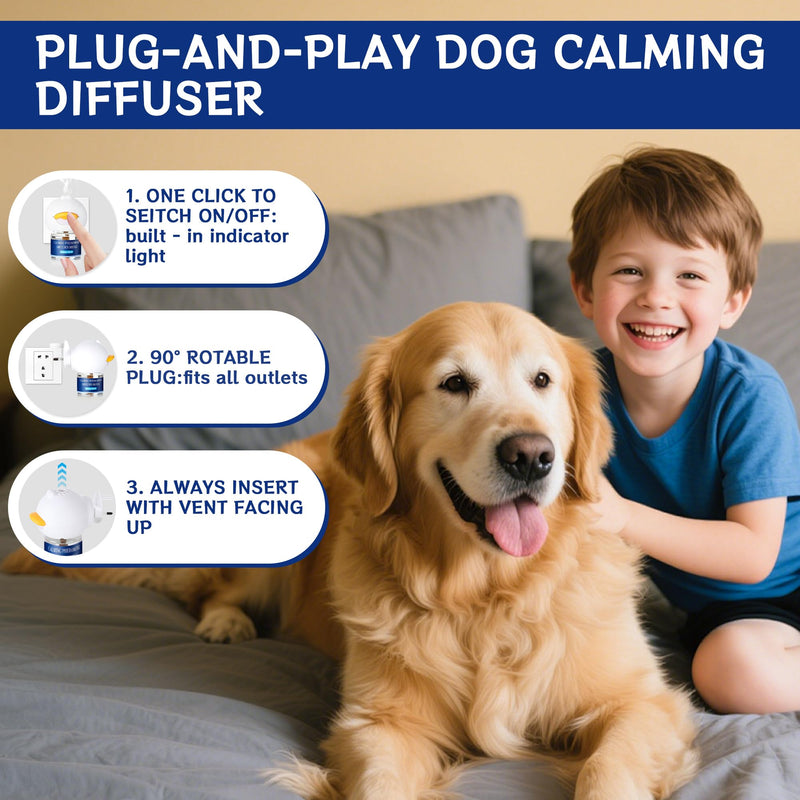 6 Pack Dog Calming Pheromone Diffuser Refills, Relief Anxiety, Storm Stress & Indoor Behavior Support, 180 Day Long Lasting Refill, Natural Odorless Safe Formula