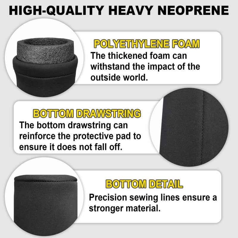 Pair of Boat Trailer Guide Pole Pad and Cover Heavy Duty Canvas Boat Trailer Capped Guide Pole Pad Cover- Black 60" - BeesActive Australia